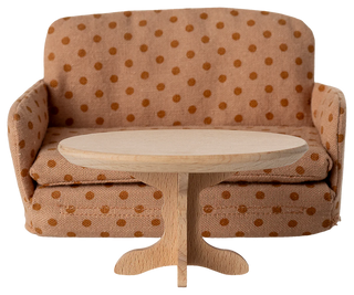 Table basse ovale Souris Nature maileg coton en herbe