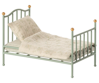 Lit vintage menthe souris