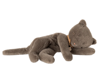 Peluche chaton endormi medium gris