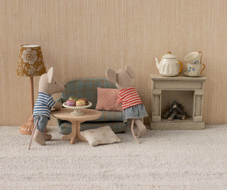 Table basse ovale Souris Nature maileg coton en herbe