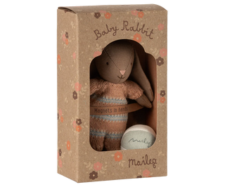 Coffret lapin Bunny, Micro - Marron - Rose poudré