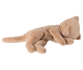 Peluche chaton crème pèche
