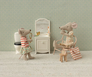 Trousse de toilettes, Souris - Rayé Bleu