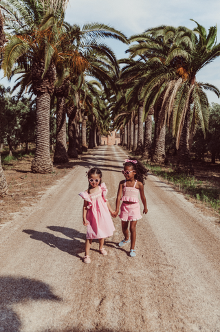 Top Florentina vichy rouge enfants louise misha coton en herbe