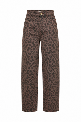 Lew cheetah chocolate pants chocolate brown