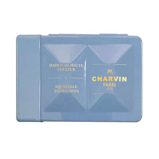 Boite métal bleu aquarelle extra-fine avec réservoir 12 demi godets