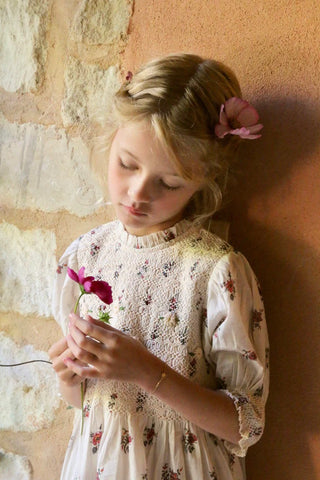 Blouse à smocks garden flowers