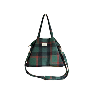 Cabas bandoulière Tartan Pion Vert