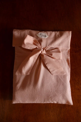 Haut Caraco en coton de soie rose nude