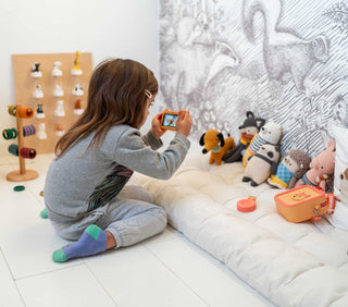appareil photo enfant renard the zoo family coton en herbe