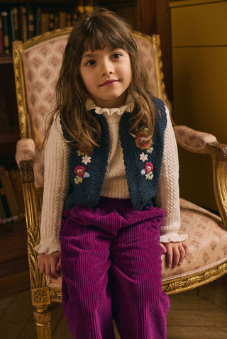 Pantalon Flor raspberry enfant louise misha coton en herbe