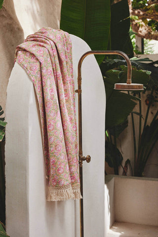 Serviette de bain Lana tissu indien Louise Misha coton en herbe