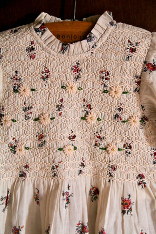 Blouse à smocks garden flowers