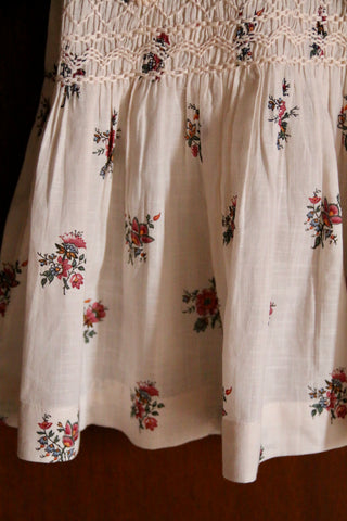 Blouse à smocks garden flowers