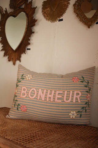 Coussin Bonjour Diary x CSAO bleu