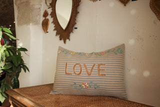 Coussin Bonjour Diary x CSAO bleu