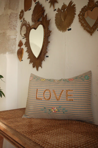 Coussin Bonjour Diary x CSAO bleu