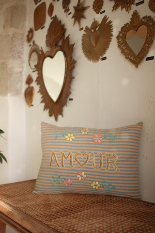 Coussin Bonjour Diary x CSAO bleu
