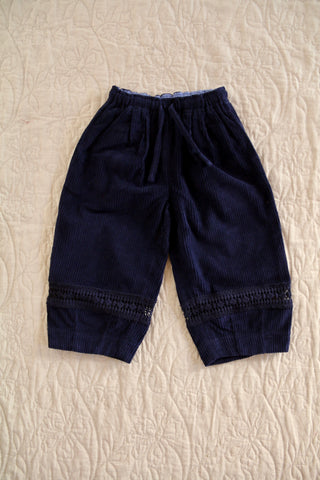pantalon velours marine