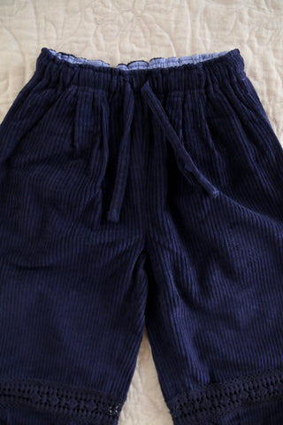 pantalon velours marine