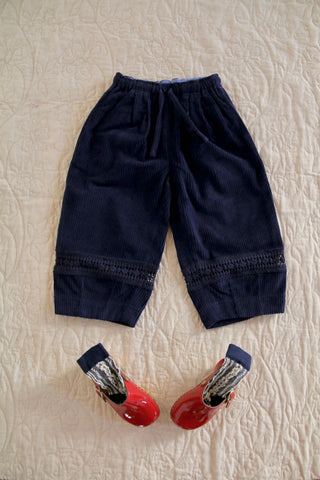 pantalon velours marine