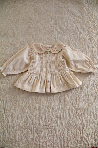blouse velours cotelé ivoire