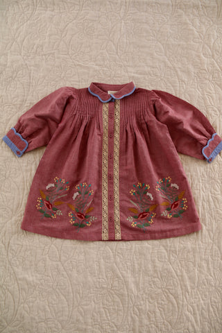 Tunique rouge chambray