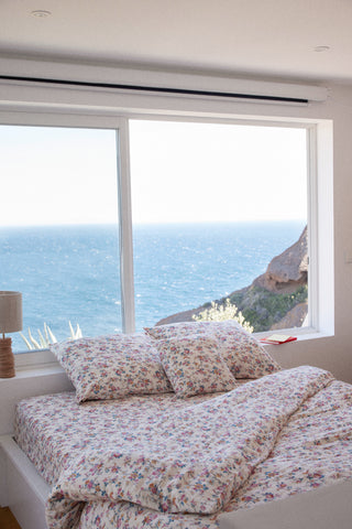 Set Housse de couette et coussin Noemie linge de lit Louise misha coton en herbe