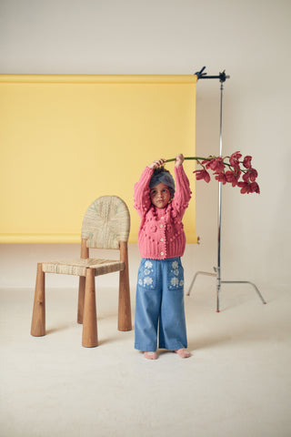 Pantalon Flofi denim enfants louise misha coton en herbe
