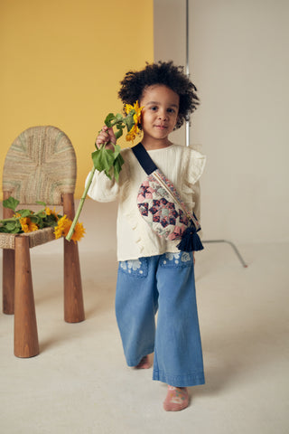 Pantalon Flofi denim enfants louise misha coton en herbe