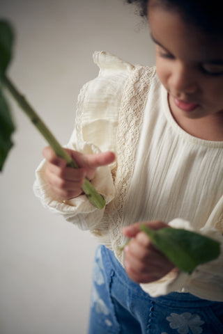 Pantalon Flofi denim enfants louise misha coton en herbe