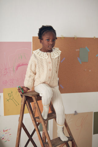Cardigan Ascalia rose maille louise misha coton en herbe