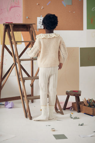 Cardigan Ascalia rose maille louise misha coton en herbe
