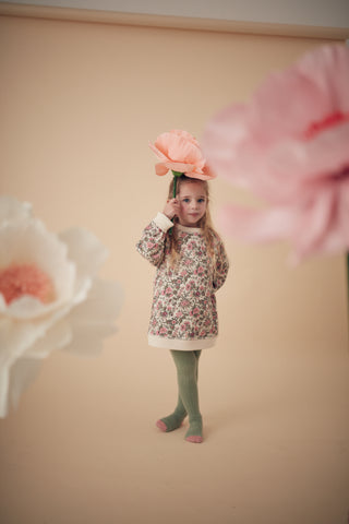 Collant Chukata vert et rose louise misha coton en herbe