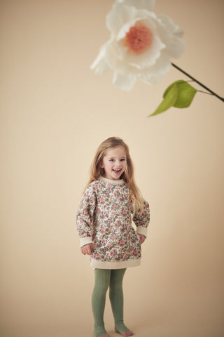 Collant Chukata vert et rose louise misha coton en herbe