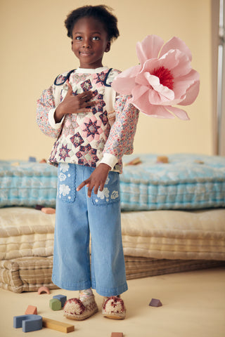 Pantalon Flofi denim enfants louise misha coton en herbe
