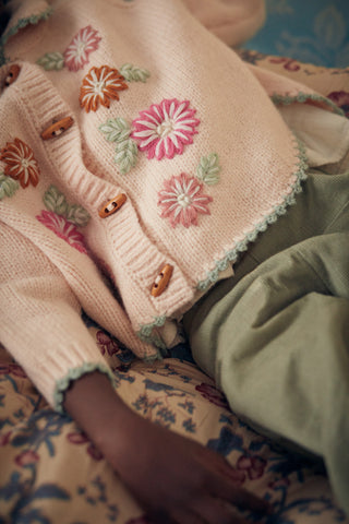 Pantalon Flor velours vert louise misha coton en herbe
