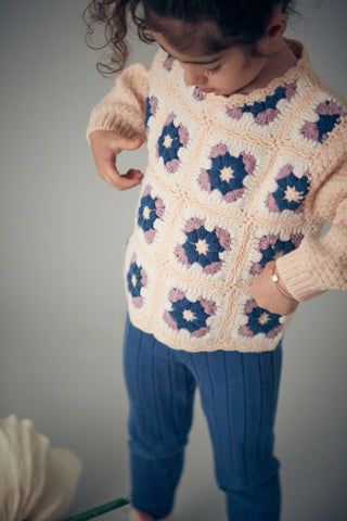 Legging Moldavia enfants bleu louise misha coton en herbe