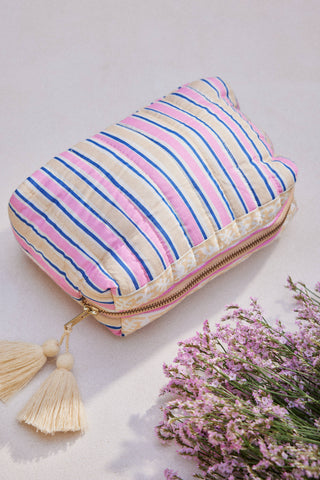 Pochette Teiki rayures Louise Misha coton en herbe