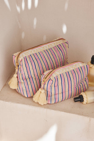 Pochette Teiki rayures Louise Misha coton en herbe