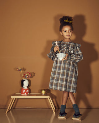 Look automnal avec robe enfant à motif