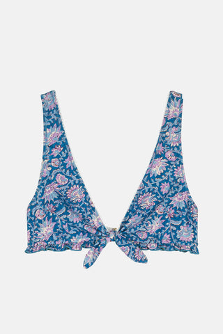 Haut maillot Ohau bleu louise misha coton en herbe