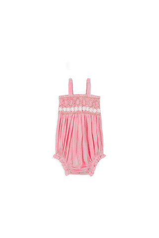 Barboteuse Francesca vichy rouge enfants Louise Misha coton en herbe