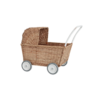 Chariot en Rotin pour poupée olli ella coton en herbe