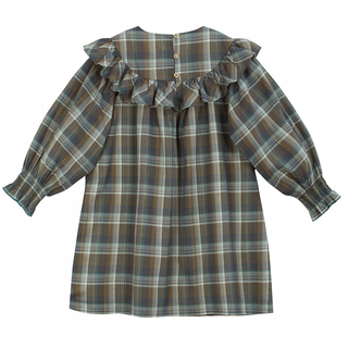 Robe à manches longues en coton doublé fille