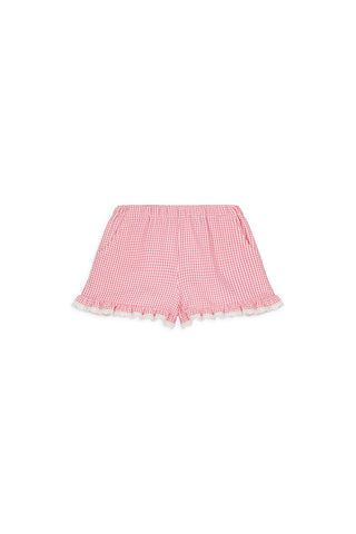 Short Vallaloid vichy rose enfants louise misha coton en herbe