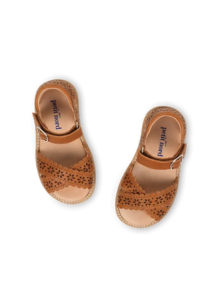 Sandale crossover scallop cognac petit nord enfant boutique coton en herbe