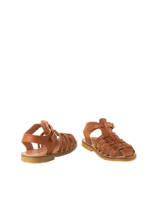 Sandale braided enfant cognac petit nord coton en herbe