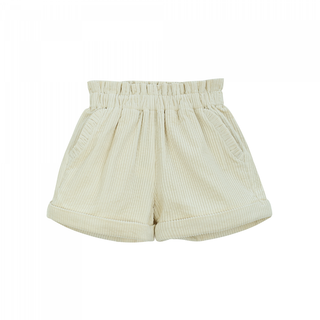 Short fille crème avec volants sur les poches