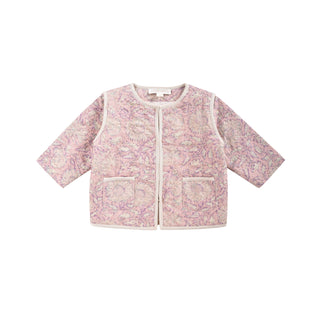 Veste Teliani rose fleurs boutis louise misha coton en herbe